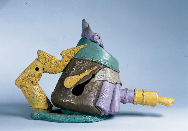Sculptuur getiteld "TEAPOT 15" door Philipp Rukavishnikov, Origineel Kunstwerk, Bronzen