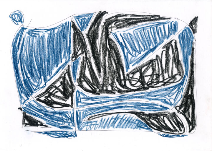 Drawing titled "Taurus" by Dimitris Kritsotakis, Original Artwork, Conté