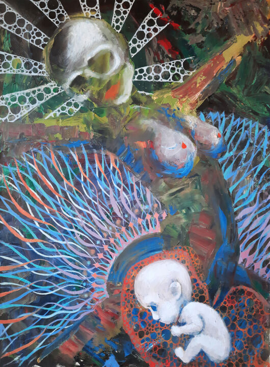 Madonna 绘画, 31.5x23.6 in
