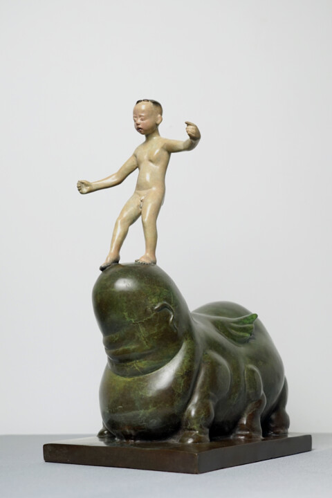 제목이 "混沌·寻道(Seeking The W…"인 조형물 Zhao Yongchang로, 원작, 청동