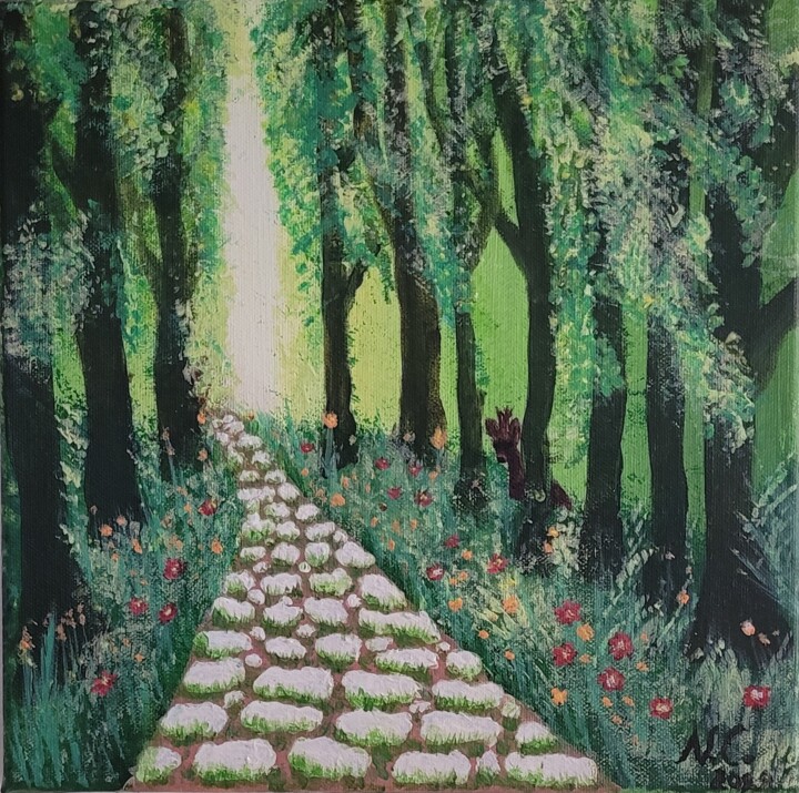 marcher au fond des bois 2 绘画, 11.8x11.8 in