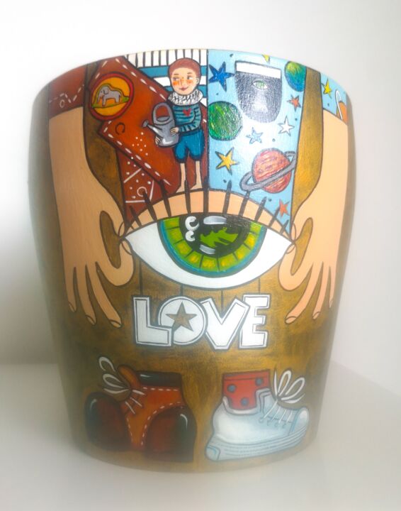 Design titled "Grand pot de fleur…" by Katya M, Original Artwork, Furniture