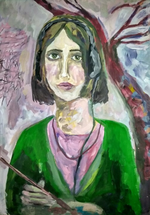 Portrait of Xenia 绘画, 23.2x16.5 in
