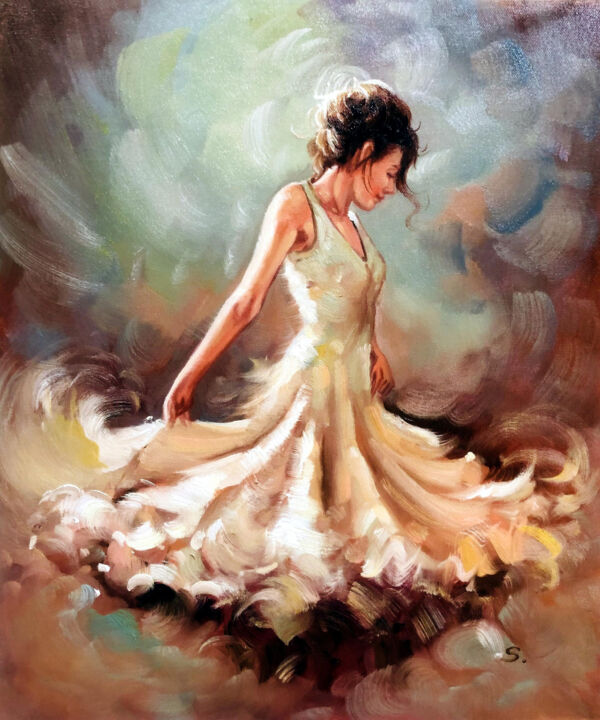 Ballerina 105D 绘画, 23.6x19.7 in