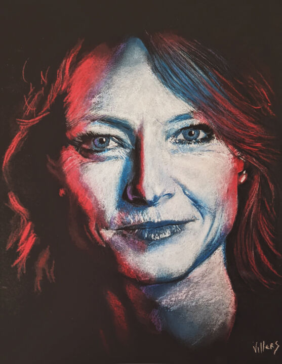 Blue gaze of Jodie 图画, 15.8x11.8 in