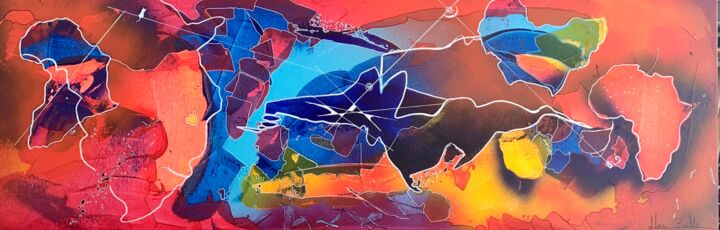 Afrique 绘画, 15.8x47.2 in