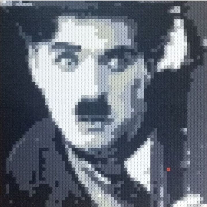 Charlot ô Lego 雕塑, 19.7x19.7 in