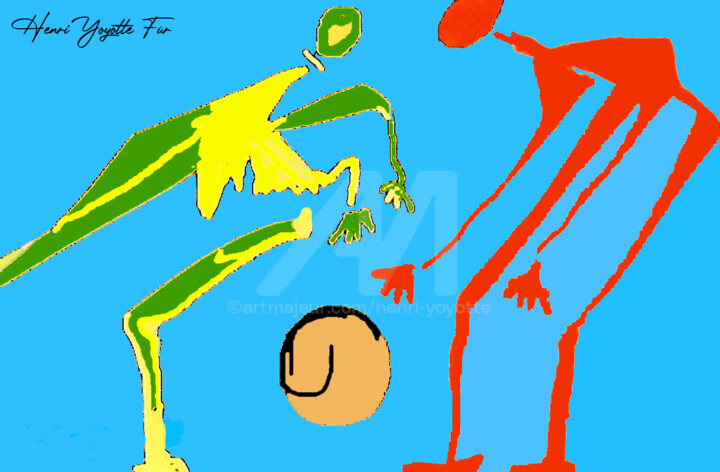 Digital Arts titled "les basketteurs" by Für, Original Artwork, Digital Painting