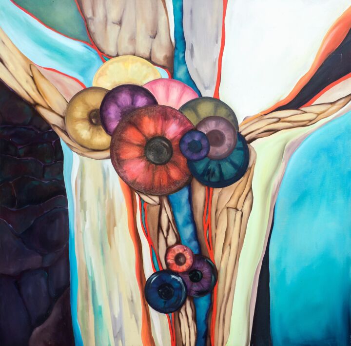 Création des idées 绘画, 55.1x55.1 in