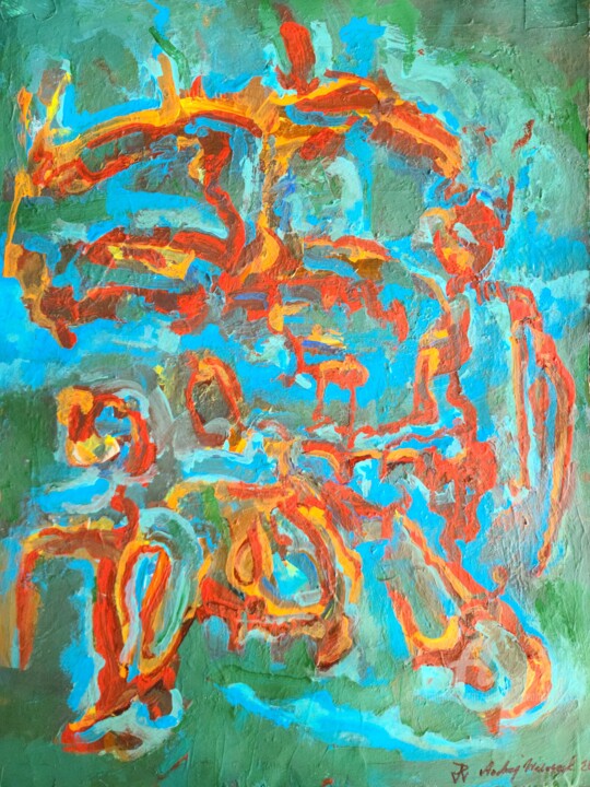 Many dangers await them (9,2022) 绘画, 28x22 in