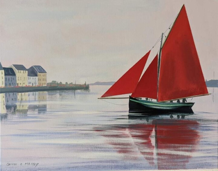 Red reflections. 绘画, 16x20 in