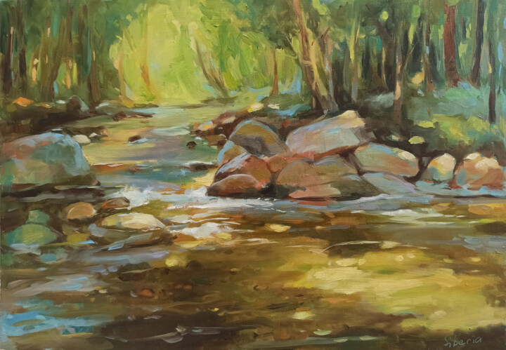 绘画 标题为“Rays of light on th…” 由Elena Utkina, 原创艺术品, 油