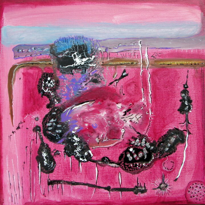 Painting titled "ABSTRACTION 3" by Juan Luis Gandulfo, Original Artwork, Acrylic Mounted on Wood Stretcher frame