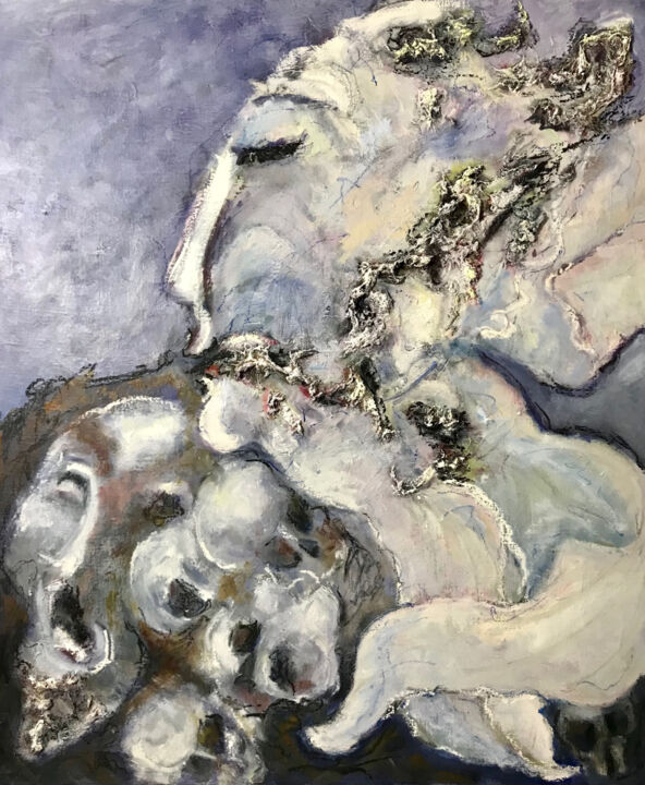La menace 绘画, 37.4x31.5 in