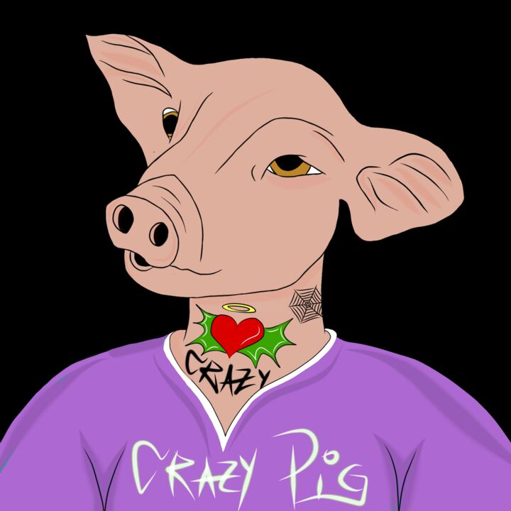 "Crazy Pig_tattoo_19…" başlıklı Dijital Sanat Crazy Pig tarafından, Orijinal sanat, Dijital Resim
