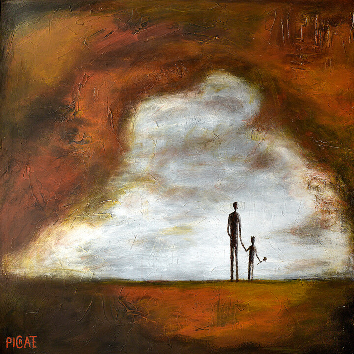 Tout Ira Bien 绘画, 31.5x31.5 in