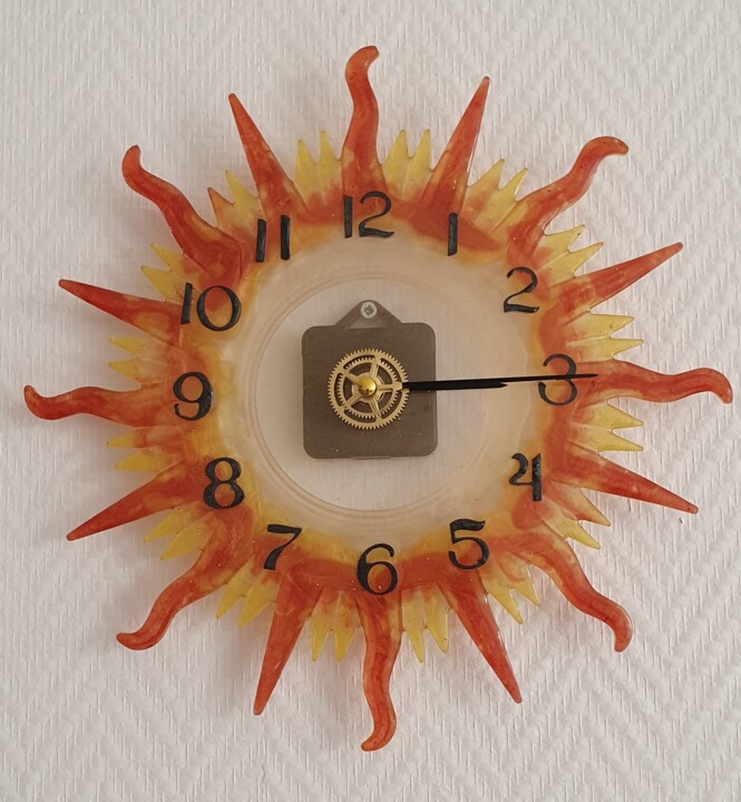 Horloge murale Soleil 雕塑, 11.8x11.8 in
