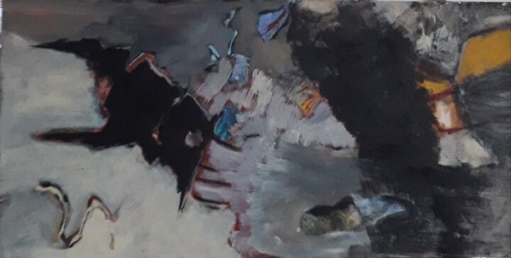 ils ont choisi le mensonge, la violence, l'injustice.. 绘画, 15.8x31.5 in