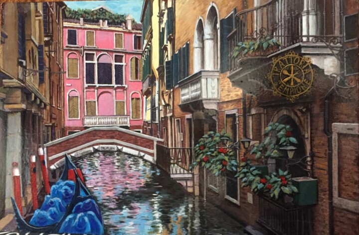 Венецианское кафе- продано 绘画, 15.8x23.6 in