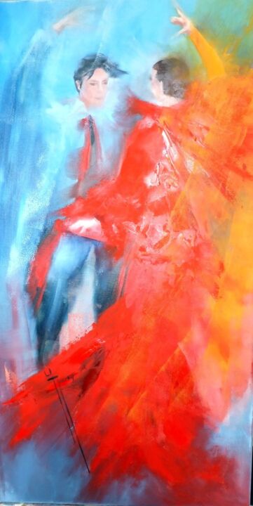Duo Flameco 绘画, 39.4x19.7 in