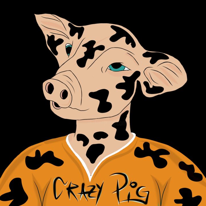 "CRAZY PIG MECÂNICO" başlıklı Dijital Sanat Crazy Pig tarafından, Orijinal sanat, Dijital Resim