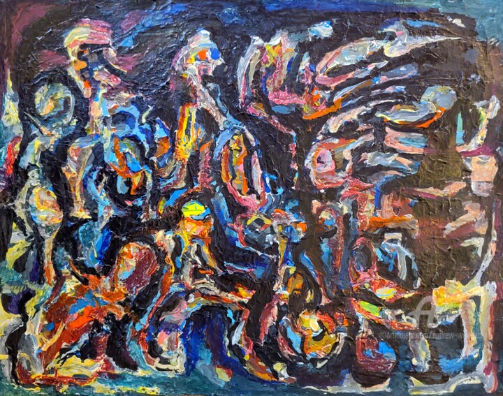Sinking of the Moskva (10,2022) 绘画, 22x28 in