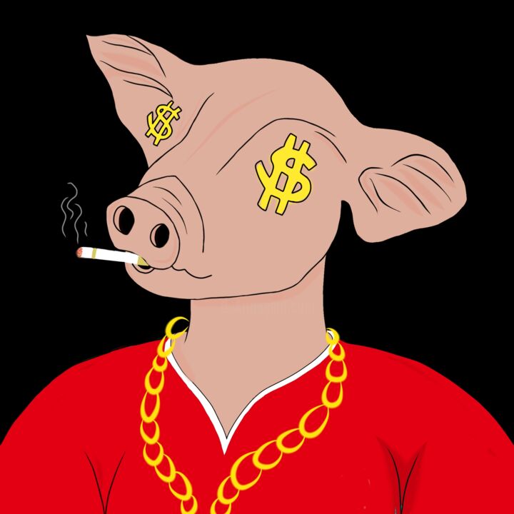 "CRAZY PIG MAFIA" başlıklı Dijital Sanat Crazy Pig tarafından, Orijinal sanat, Dijital Resim