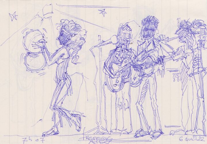 6 avril 2022 绘画, 3.9x5.7 in