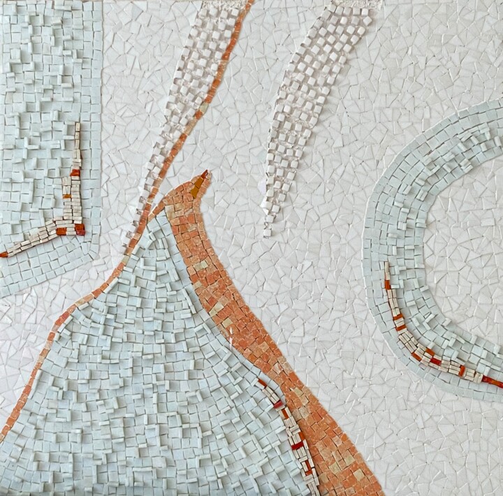 WHITE ABSTRACT 雕塑, 30x30 in