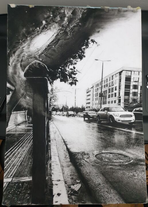 "Athens in the stars" başlıklı Tablo Κωνσταντινος Δερματας tarafından, Orijinal sanat, Kalem