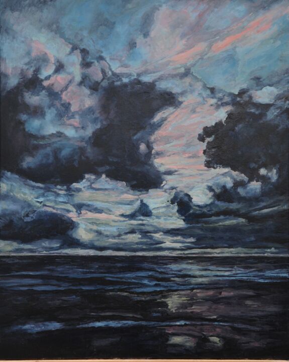 Y una posdata en una nube 绘画, 39.4x31.5 in
