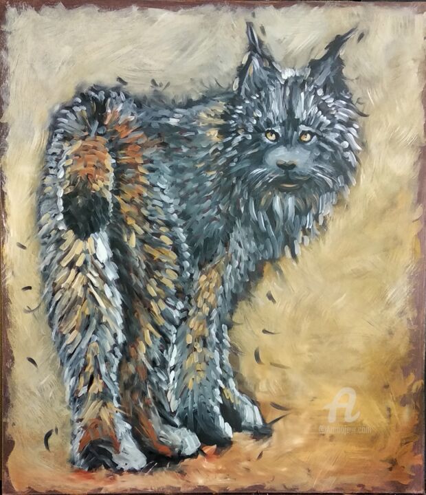 Lynx 绘画, 27x23.5 in