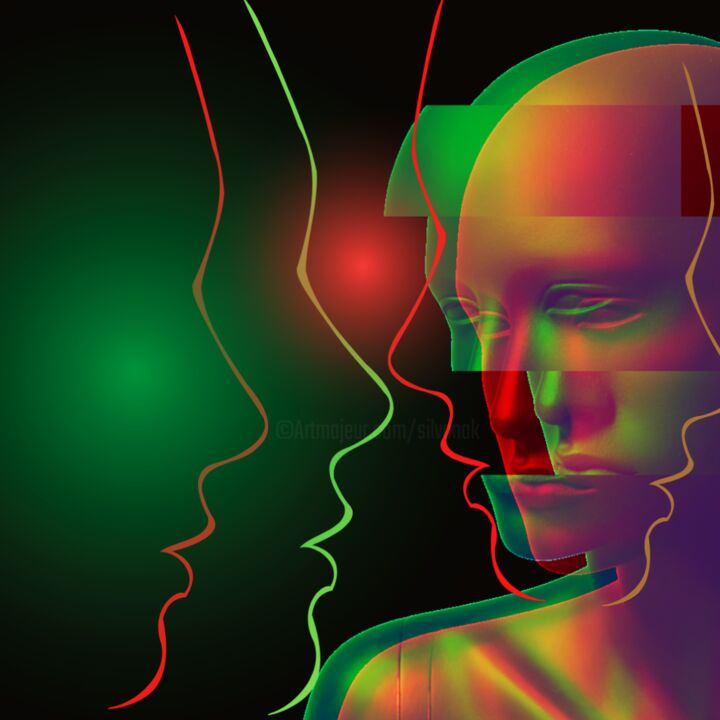 Arte digital titulada "Broken by Gossip" por Silvana Klaric, Obra de arte original, Trabajo Digital 2D