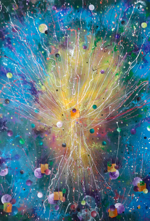 Painting titled "FIZA" by Dragos Bagia, Original Artwork, Oil