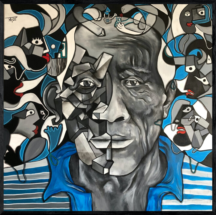 Bleuter la créativité 绘画, 39.4x39.4 in
