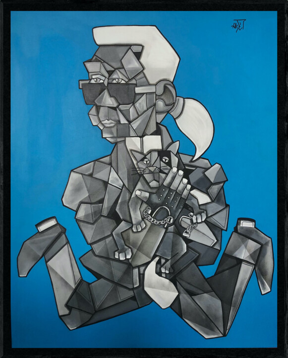 Choupette 绘画, 36.2x28.7 in