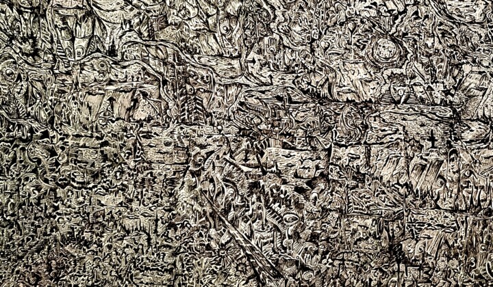 "Me" başlıklı Resim Oscar Galvan tarafından, Orijinal sanat, Mürekkep