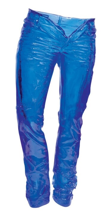 Crystal clear Jean Blue, Richard Orlinski 雕塑, 13.8x4.3 in