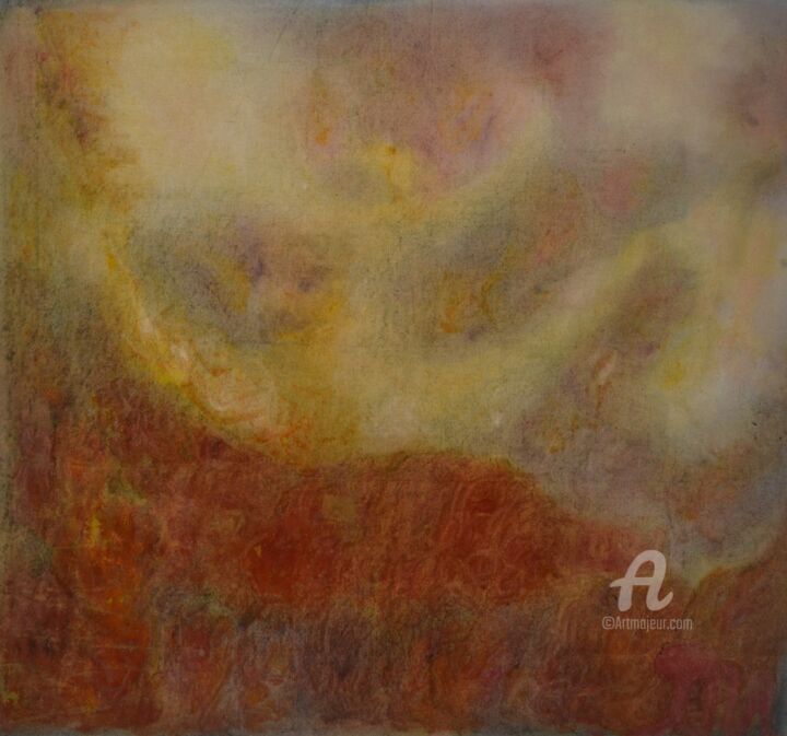 Painting titled "Moon Tortoise Danci…" by Mariska Ma Veepilaikaliyamma, Original Artwork, Pigments