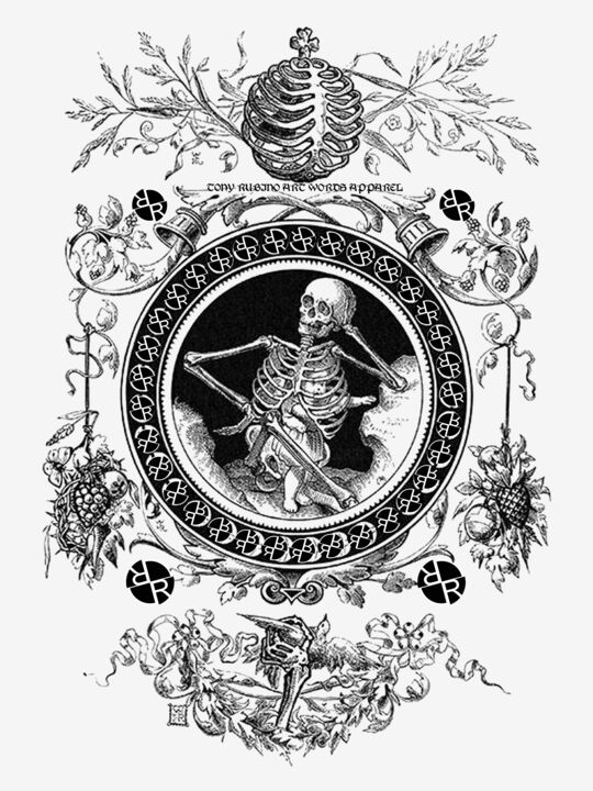 Skull Rubino Propaganda White 绘画, 20x15 in