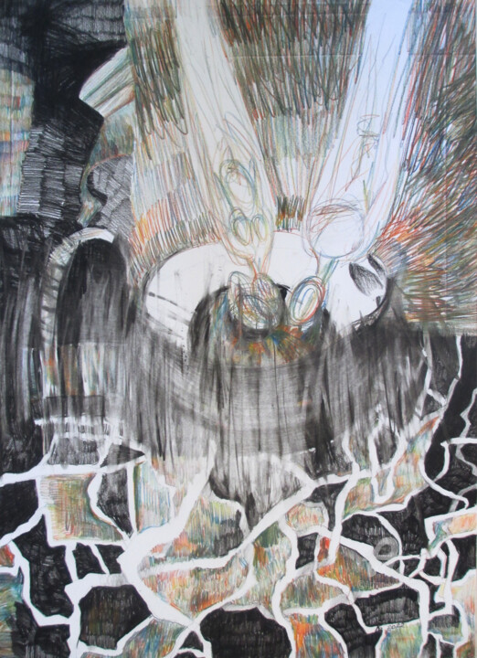"We get beaten, no we fly higher and higher..." 图画, 23.2x16.5 in