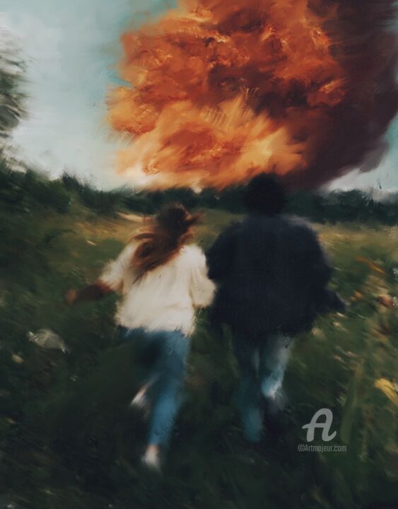 Our sunset 绘画, 70.9x55.1 in