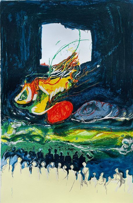 Buio inquinato Printmaking, 39.4x27.6 in