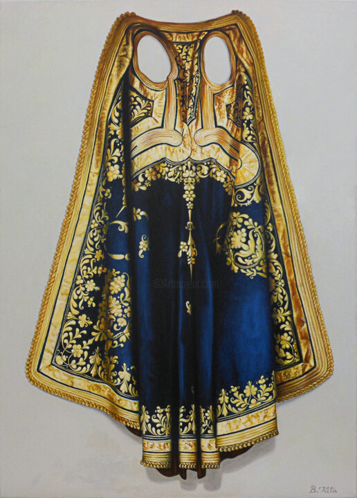 Albanian Traditional Costume 绘画, 27.6x19.7 in