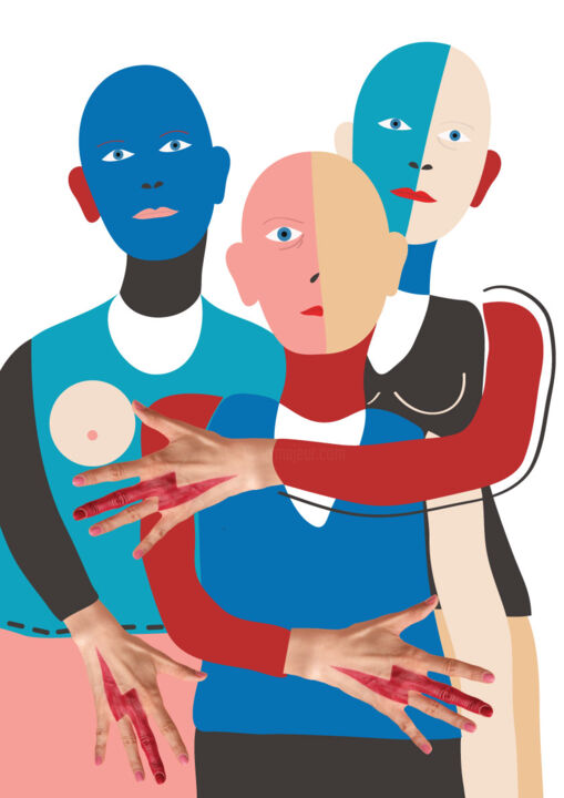 Arts numériques intitulée "Madres Paralelas" par Marcin Waska, Œuvre d'art originale, Peinture numérique