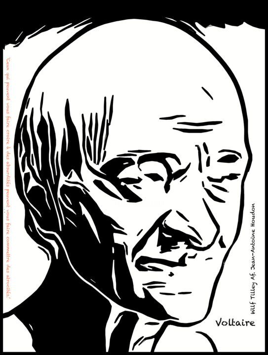 Putin, Trump, Voltaire et al. 印花与版画, 23.6x15.8 in