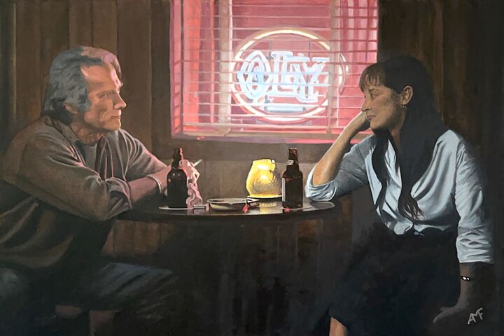 Peinture intitulée "Scène culte 27 - Su…" par Arnaud Feuga, Œuvre d'art originale, Huile Monté sur Châssis en bois
