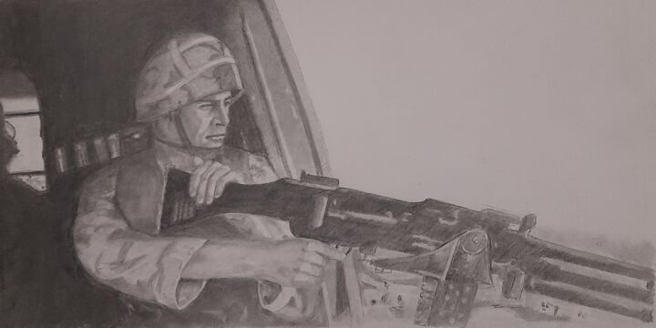 图画 标题为“Certa Cito 1” 由Alastair Donaldson, 原创艺术品, 石墨