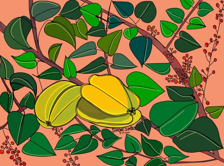 数字艺术 标题为“Carambola” 由Simone Simões Da Silva, 原创艺术品, 数字油画