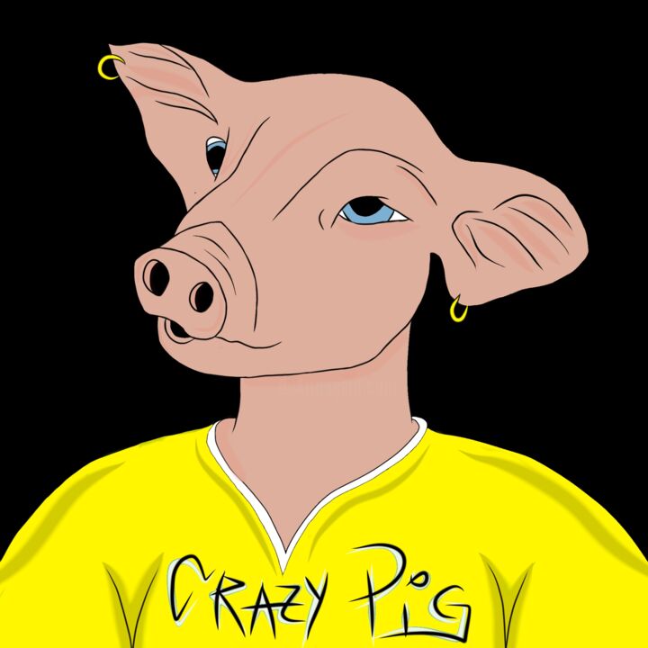 "CRAZY PIG DESPOJADO" başlıklı Dijital Sanat Crazy Pig tarafından, Orijinal sanat, Dijital Resim